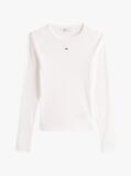 Bej Tricou Slim Cu Maneca Lunga Si Guler Riplat  Femei