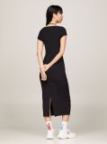 Negru Rochie Midi Bodycon Cu Insigna Tommy  Femei