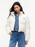 Alb Geaca Puffer Alaska Din Puff Cu Croiala Lejera  Femei