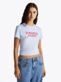 Blue Tricou Slim Cu Logo  Femei