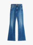 Denim Jeansi Skinny Cu Talie Inalta Si Picior Evazat  Femei