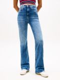 Denim Jeansi Skinny Cu Talie Inalta Si Picior Evazat  Femei