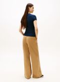 Blue Essential Tricou Rib Slim Cu Logo  Femei