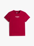 Roz Essential Tricou Rib Regular Cu Logo  Femei