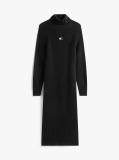 Negru Rochie Pulover Maxi Relaxata Cu Emblema Tommy Badge  Femei