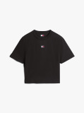 Negru Tricou Boxy  Femei