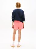 Roz Pantaloni Scurti Relaxati Din Bumbac Suede Cu Logo  Femei