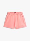 Roz Pantaloni Scurti Relaxati Din Bumbac Suede Cu Logo  Femei