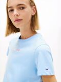 Blue Tricou Cu Guler Rotund Si Logo  Femei