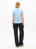 Blue Tricou Cu Guler Rotund Si Logo  Femei