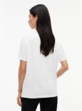 White Rhinestone Logo Jersey Relaxed T-Shirt  Women