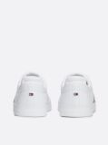 White Leather Signature Tape Court Trainers  Men