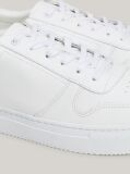 Alb Pantofi Sport Cu Talpa Din Piele Cu Logo In Relief  Barbati