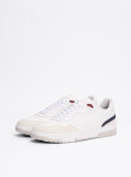 Alb Pantofi Sport De Baschet Din Piele Cu Textura Mixta  Barbati