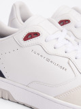 Alb Pantofi Sport De Baschet Din Piele Cu Textura Mixta  Barbati