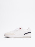 Alb Pantofi Sport De Baschet Din Piele Cu Textura Mixta  Barbati