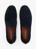 Blue Mocasini Slip-On Din Piele Intoarsa Cu Semnatura Brandului  Barbati