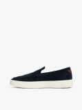 Blue Mocasini Slip-On Din Piele Intoarsa Cu Semnatura Brandului  Barbati