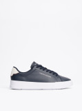 Blue Pebble Grain Court Trainers  Men