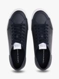 Blue Debossed Logo Trainers  Men