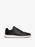 Negru Sneakers Hibrid Din Piele Cu Talpa Fine Cleat  Barbati