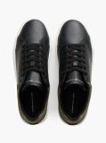 Negru Adidasi Court Cu Texturi Mixte Si Piele  Barbati