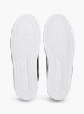 Black Lightweight Cupsole Trainers With Leather  Men