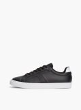 Black Lightweight Cupsole Trainers With Leather  Men