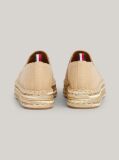 Beige Flatform Linen Espadrilles  Women