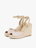 Bej Andale Espadrile Cu Toc Wedge Din Chambray  Femei