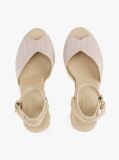 Bej Andale Espadrile Cu Toc Wedge Din Chambray  Femei