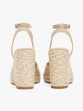 Bej Andale Espadrile Cu Toc Wedge Din Chambray  Femei
