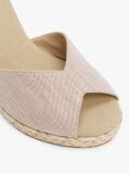 Bej Andale Espadrile Cu Toc Wedge Din Chambray  Femei