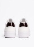 Alb Pantofi Sport Flatform Din Piele  Femei