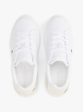 Alb Court Trainers Din Piele Cu Monograma TH  Femei
