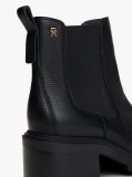 Negru Cizme Chelsea Din Piele Cu Talpa Cleat  Femei