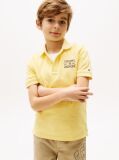 Galben Tricou Polo Cu Logo Brodat  Baieti