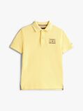 Galben Tricou Polo Cu Logo Brodat  Baieti