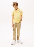 Galben Tricou Polo Cu Logo Brodat  Baieti