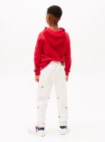 White Hilfiger Flag Embroidery White Jeans  Boys