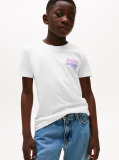 White Graffiti Logo Print T-Shirt  Boys