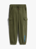 Verde NYC Print Pantaloni De Trening Cargo  Baieti