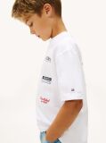 Alb Tricou Din Jersey Cu Imprimeu Multi Logo Pe Spate  Baieti