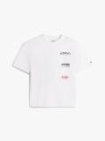 Alb Tricou Din Jersey Cu Imprimeu Multi Logo Pe Spate  Baieti
