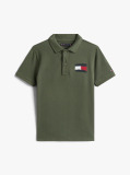 Verde Tommy Flag Polo Cu Maneca Scurta  Baieti