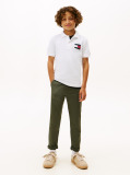 Alb Tommy Flag Polo Cu Maneca Scurta  Baieti