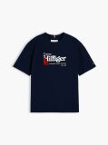 Blue Tricou Din Tesatura Piqué Cu Logo Brodat  Baieti