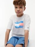 Alb T-Shirt Cu Steag  Baieti