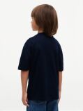 Blue T-Shirt Cu Guler Rotund Si Logo  Baieti