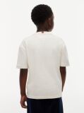 Bej T-Shirt Cu Guler Rotund Si Logo  Baieti